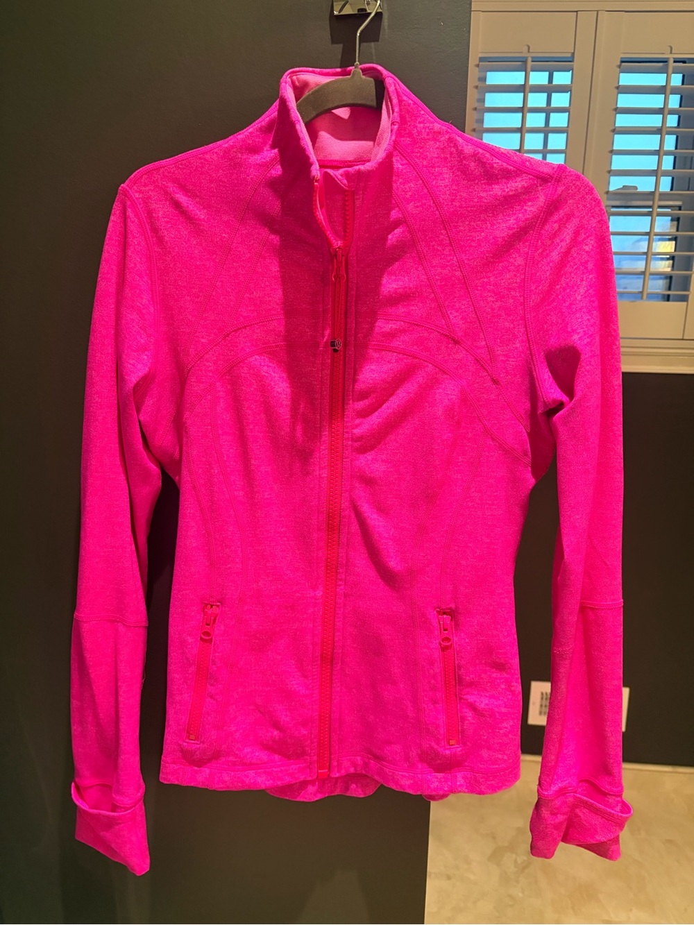 Lululemon Define Jacket Hot Pink/Pink Zipper Good/Excellent Size 8 - Picture 7 of 7